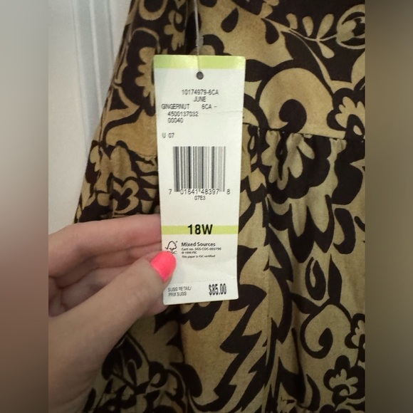 NWT Jones New York Signature Collection Paisley Midi Skirt in Size 18W - Picture 3 of 5